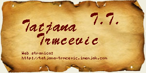 Tatjana Trmčević vizit kartica